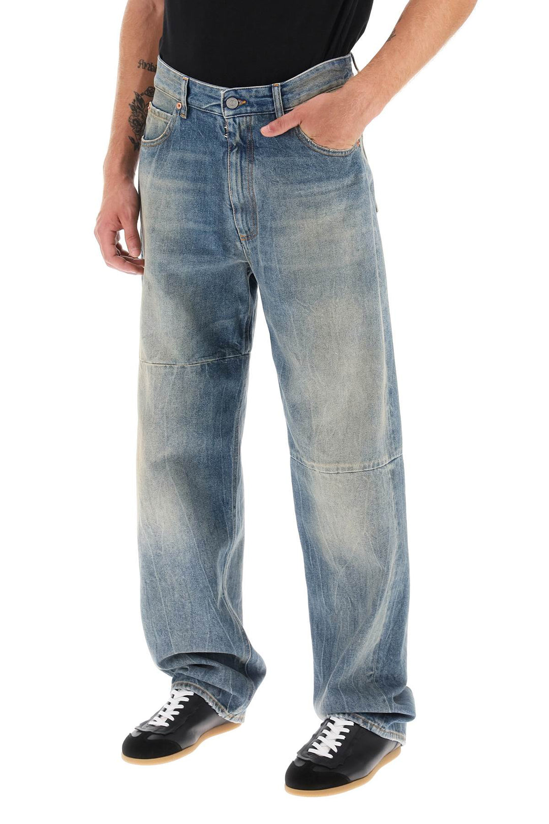 Sand Washed Loose Jeans - MM6 Maison Margiela - Men