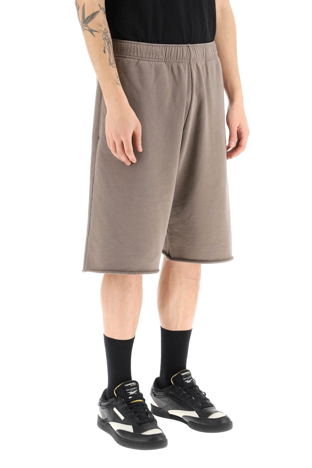 Logo Lettering Jersey Bermuda Shorts - MM6 Maison Margiela - Men