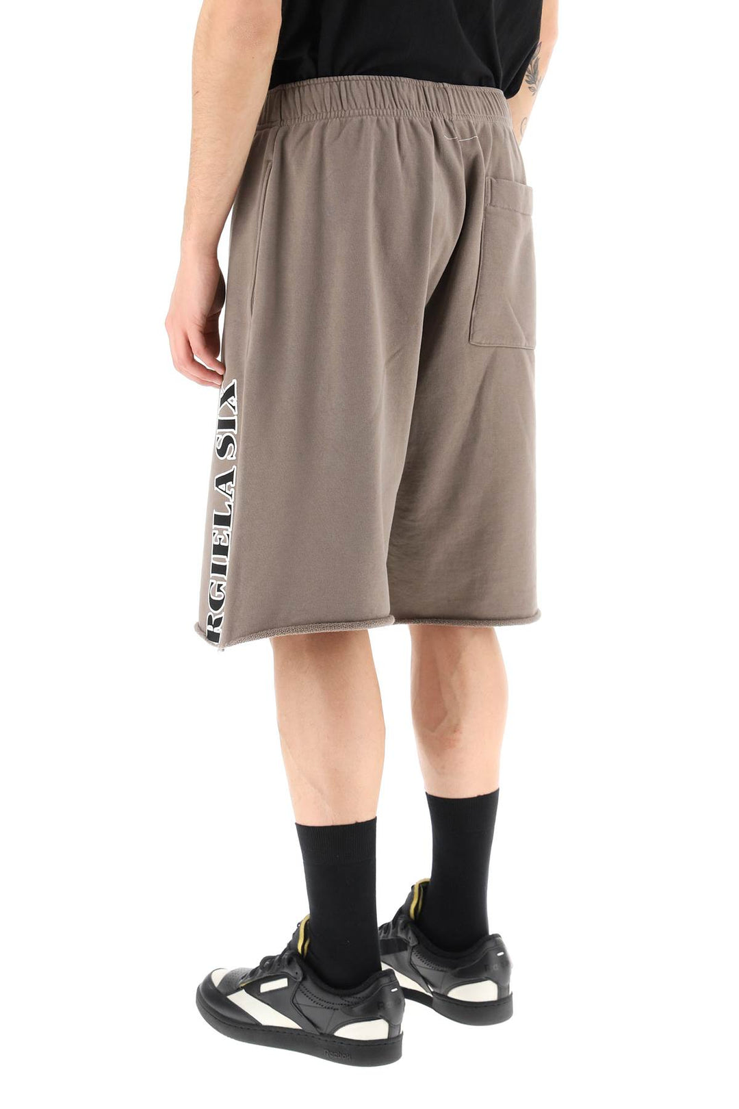 Logo Lettering Jersey Bermuda Shorts - MM6 Maison Margiela - Men