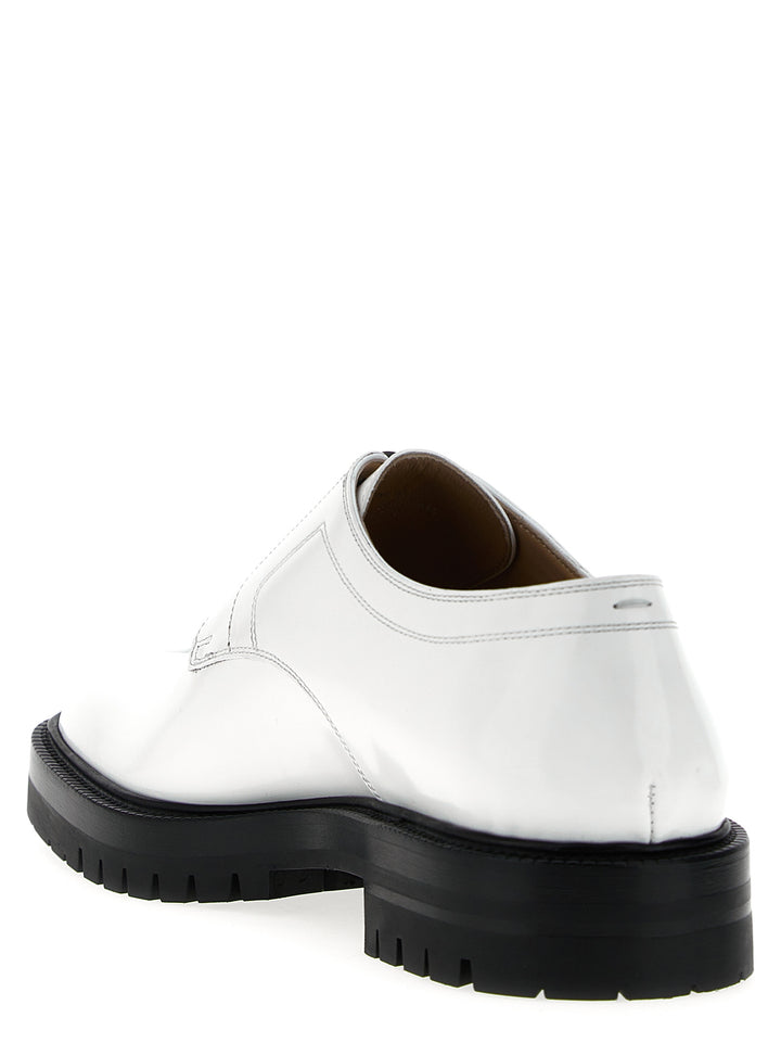 Taby Country Lace Up Shoes White/Black