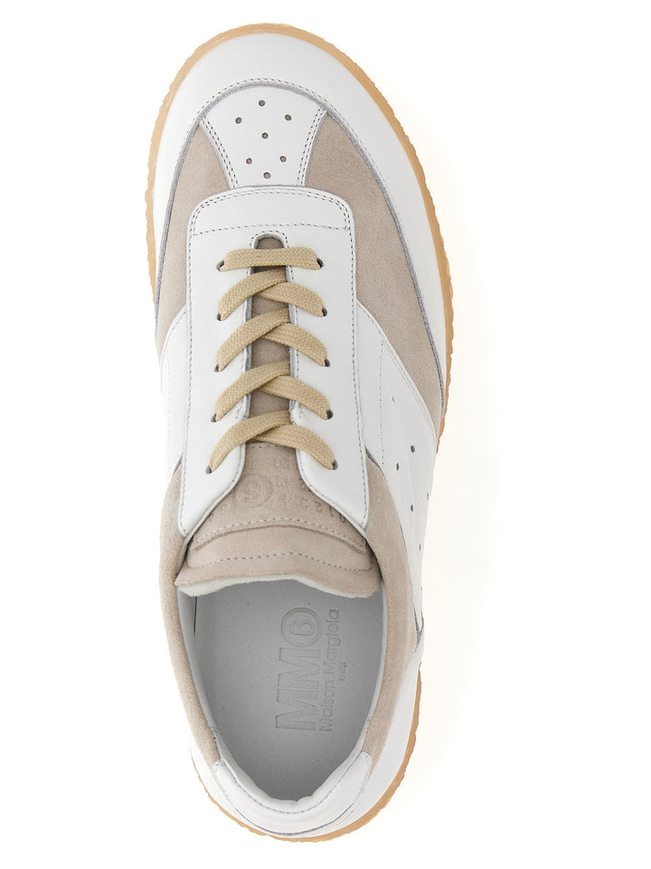 Suede Leather Sneakers White