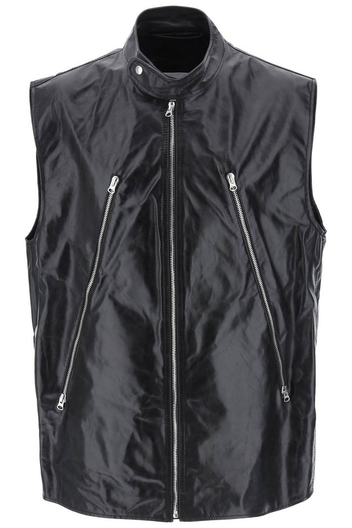 Oversized Leather Vest - MM6 Maison Margiela - Men