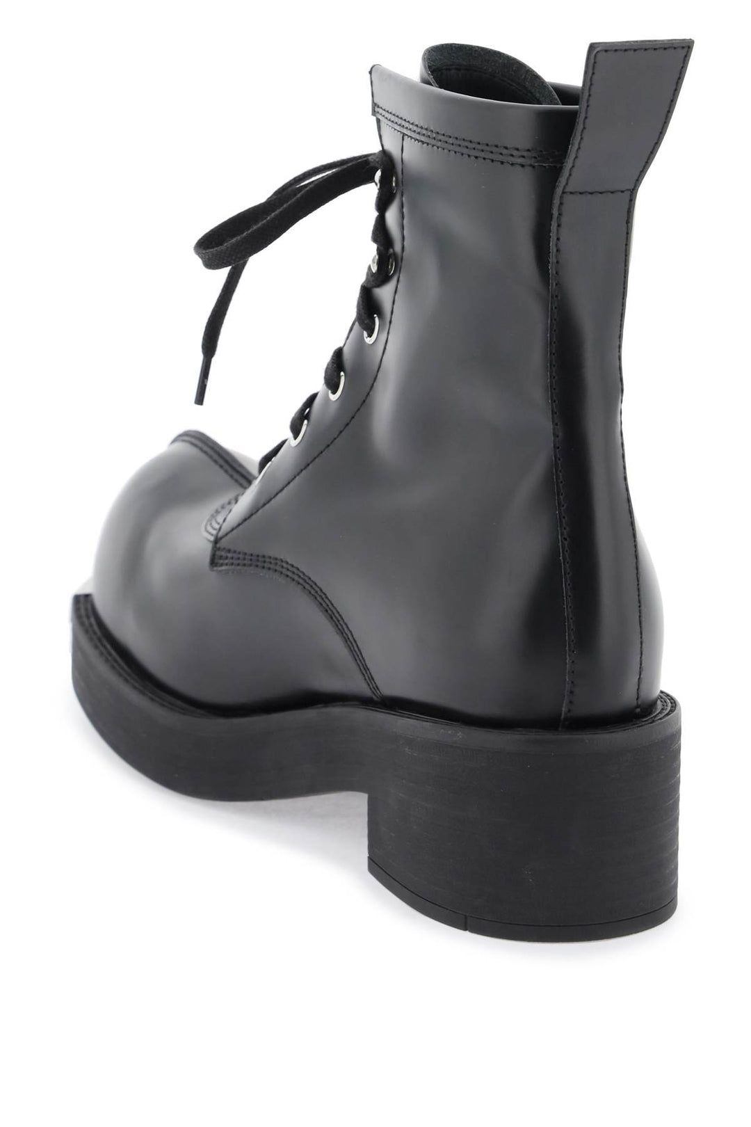 Leather Lace Up Ankle Boots - MM6 Maison Margiela - Women