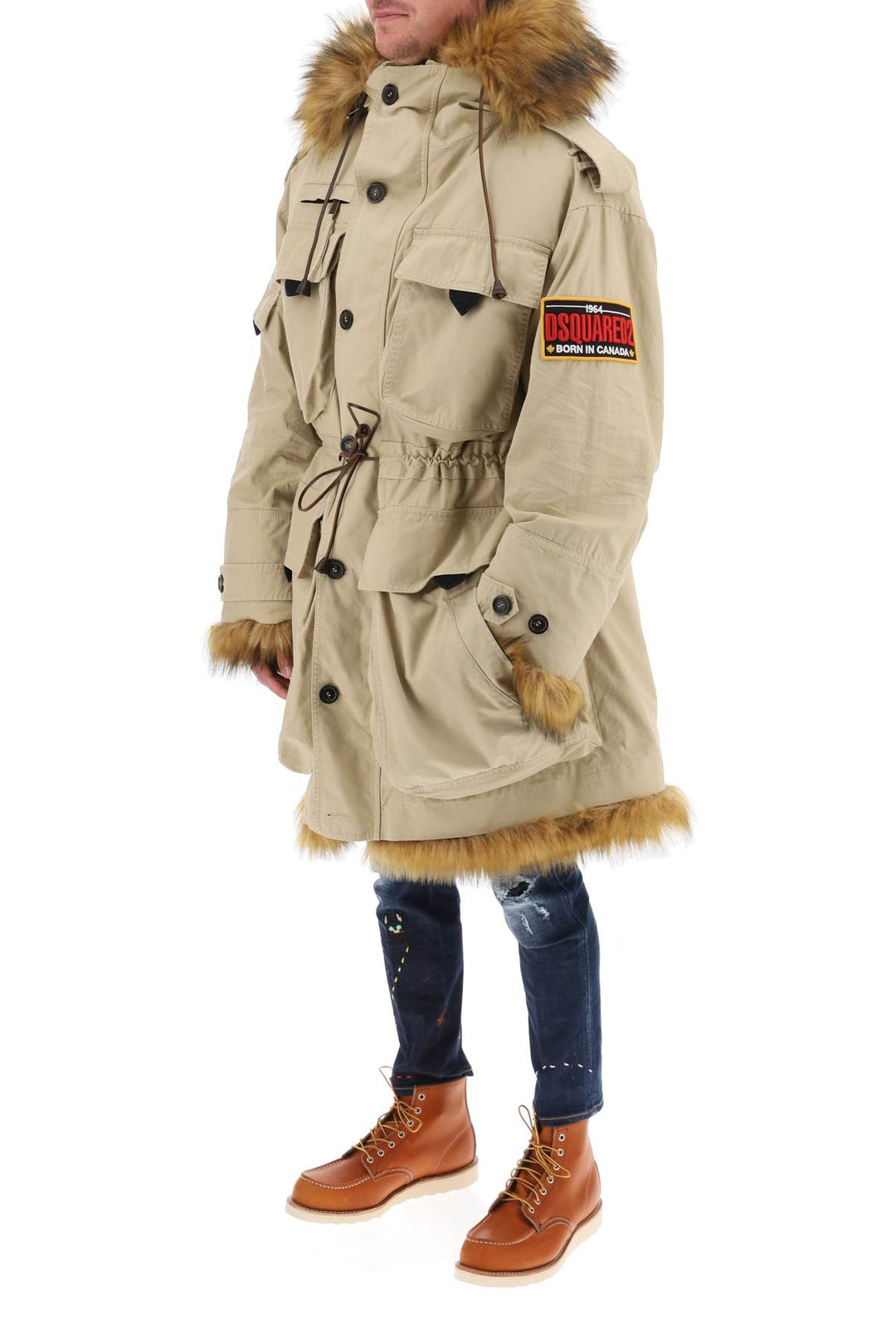 Canadian Parka With Eco Fur Lining - Dsquared2 - Men