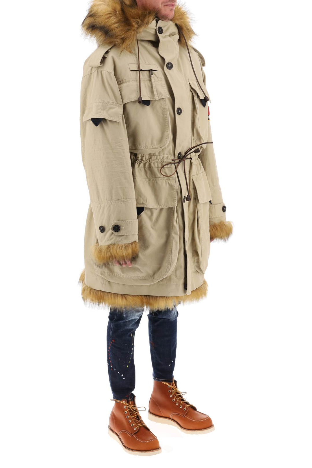 Canadian Parka With Eco Fur Lining - Dsquared2 - Men