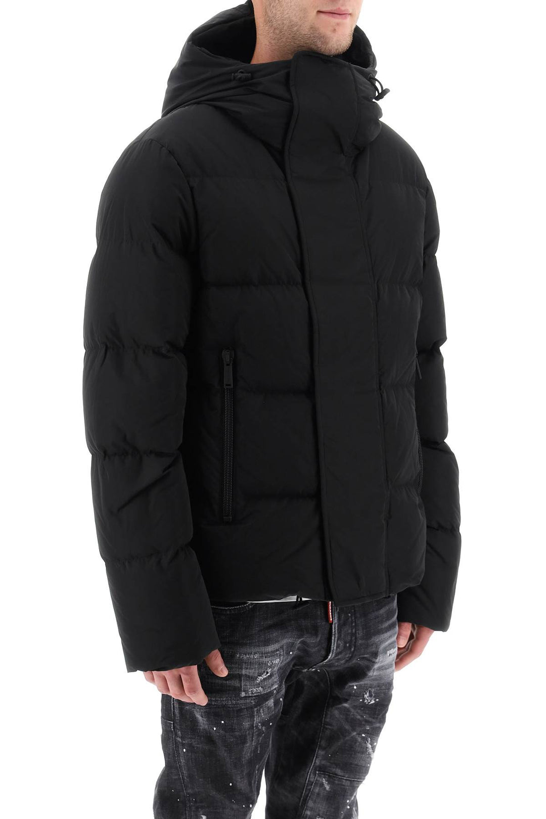 Short Hooded Down Jacket - Dsquared2 - Men