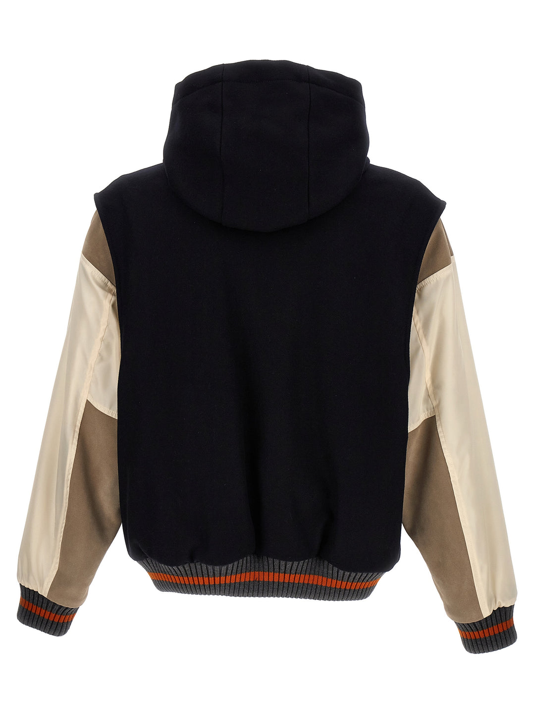 Logo Hooded Bomber Jacket Sweater, Cardigans Multicolor