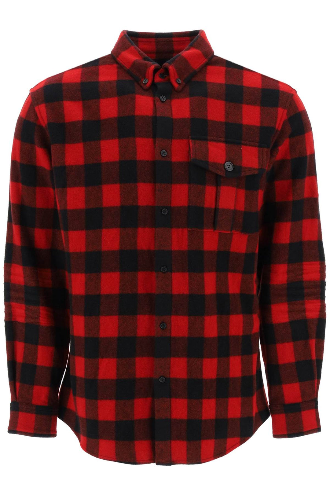 Shirt With Check Motif And Back Logo - Dsquared2 - Men