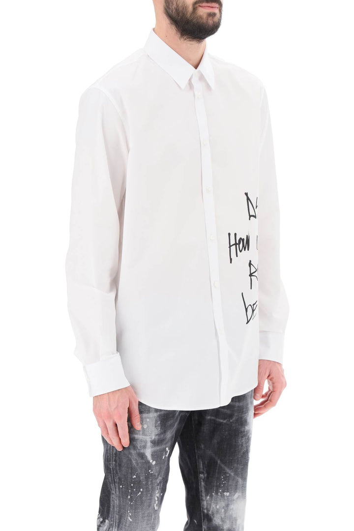 Relaxed Dan Graffiti Shirt - Dsquared2 - Men