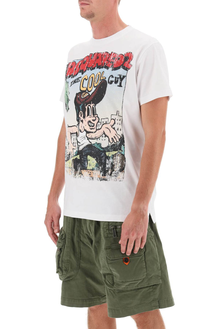 T Shirt With Graphic Print - Dsquared2 - Men