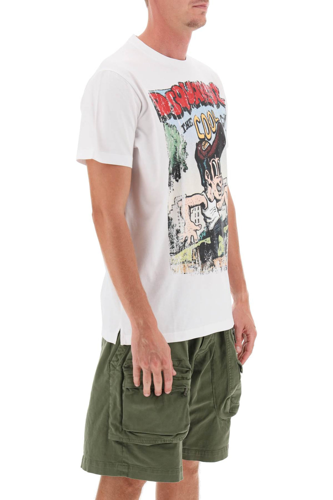 T Shirt With Graphic Print - Dsquared2 - Men