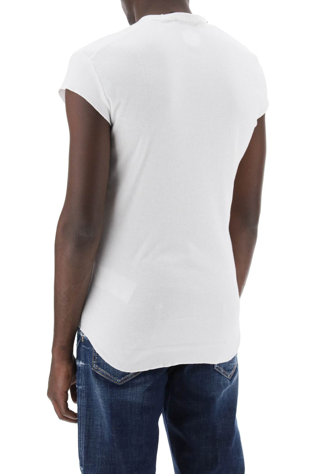 Choke Fit Ribbed T Shirt - Dsquared2 - Men