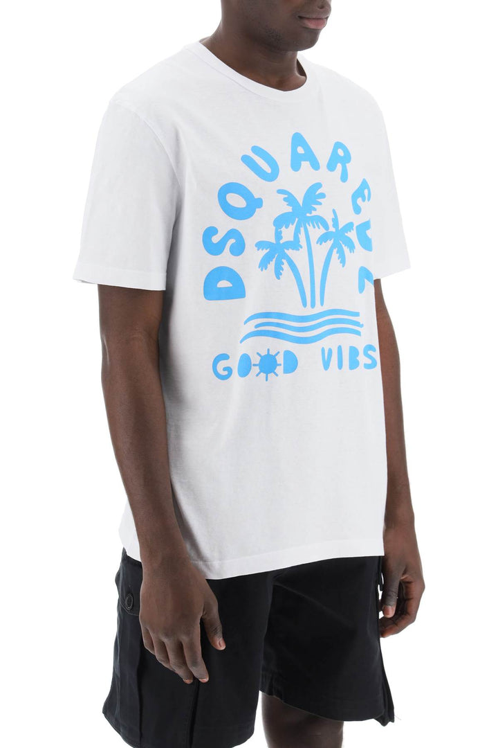 T Shirt With Logo Print - Dsquared2 - Men