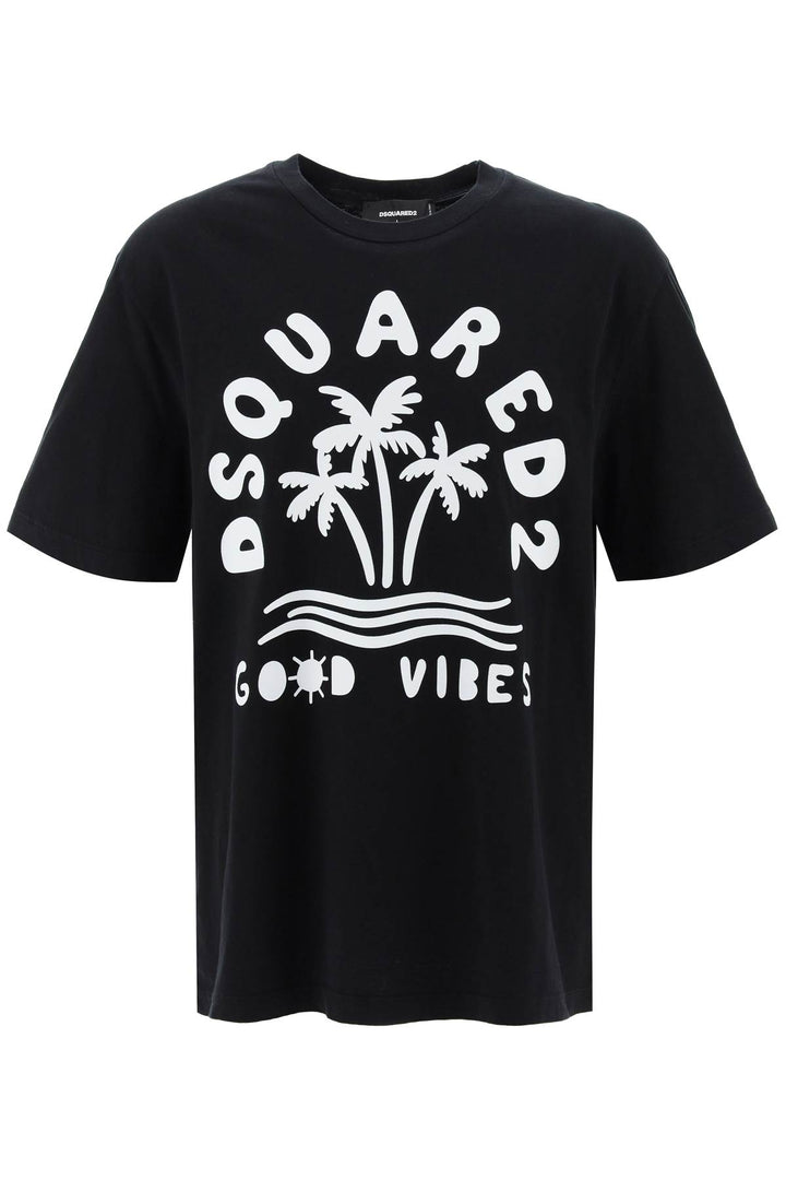 T Shirt With Logo Print - Dsquared2 - Men