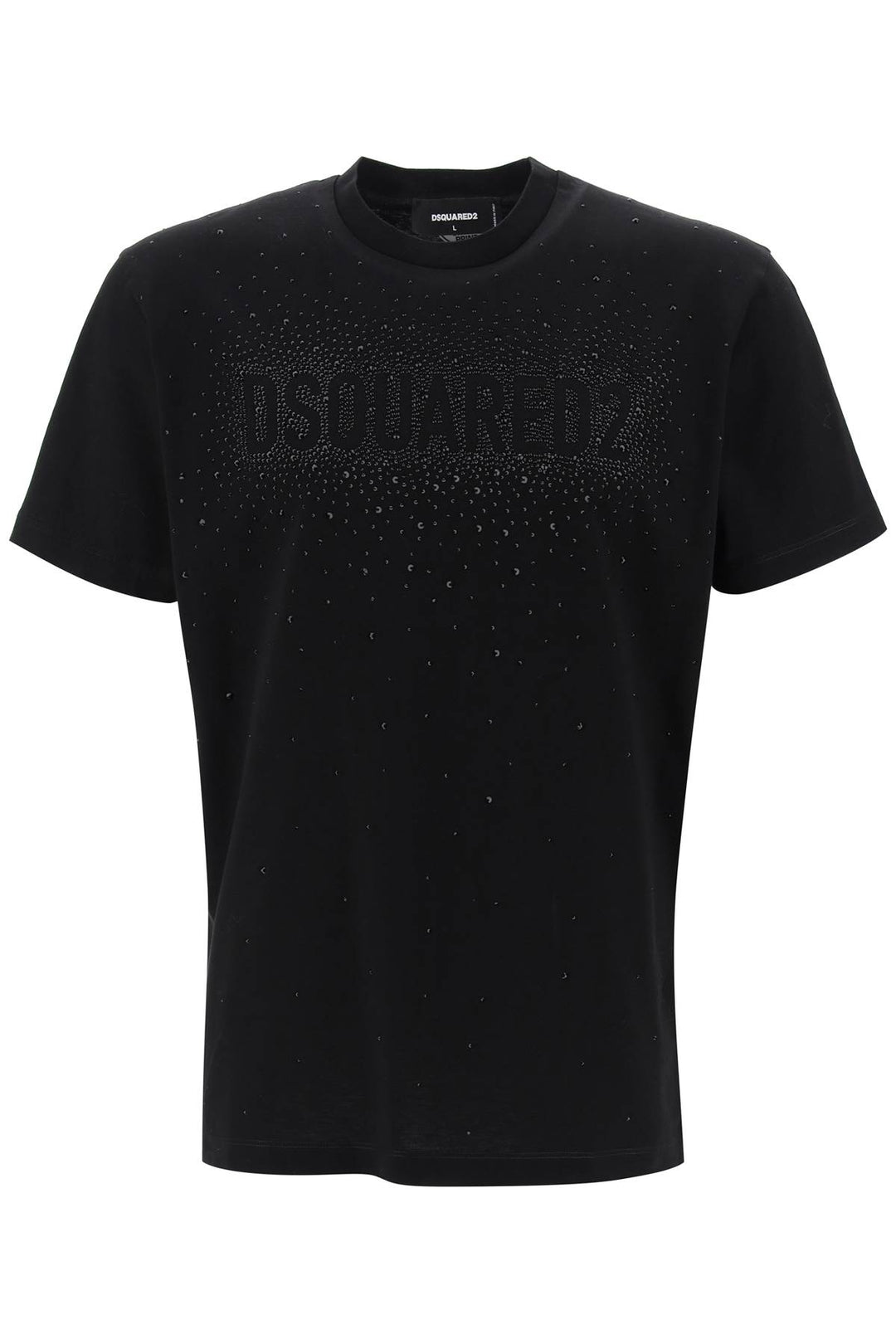 Cool Fit T Shirt With Rhinestone Logo - Dsquared2 - Men