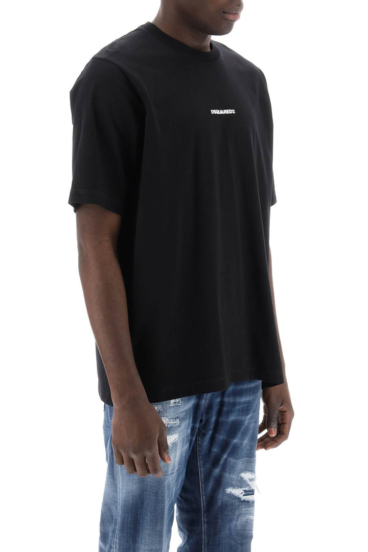 T Shirt Slouch Fit Con Stampa Logo - Dsquared2 - Men