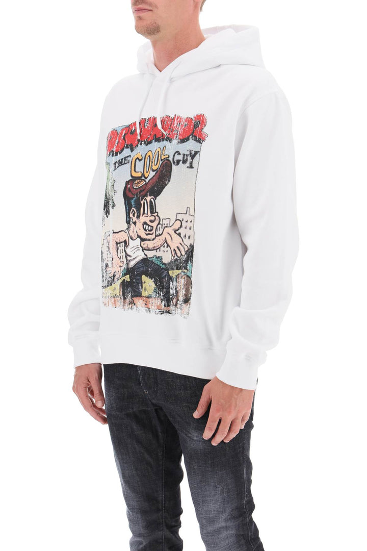 Hoodie With Graphic Print - Dsquared2 - Men