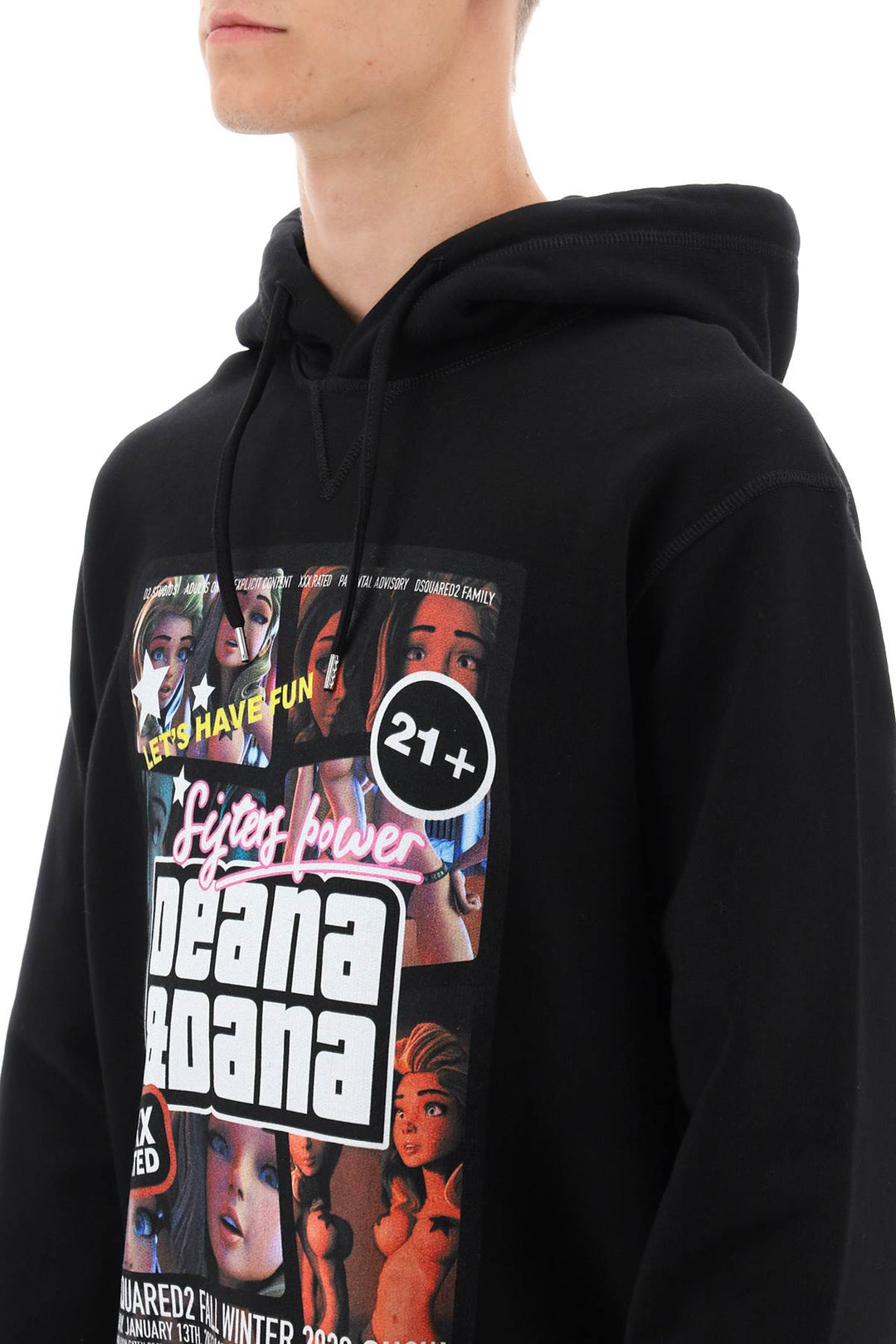 Cool Fit Hoodie With Print - Dsquared2 - Men