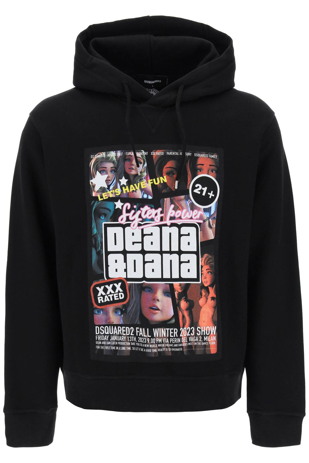 Cool Fit Hoodie With Print - Dsquared2 - Men