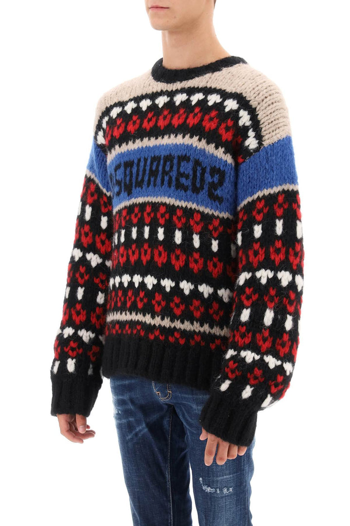 Alpaca Jacquard Sweater - Dsquared2 - Men