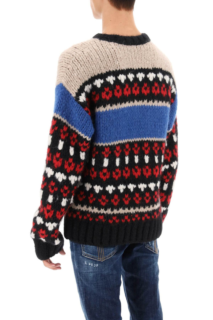 Alpaca Jacquard Sweater - Dsquared2 - Men