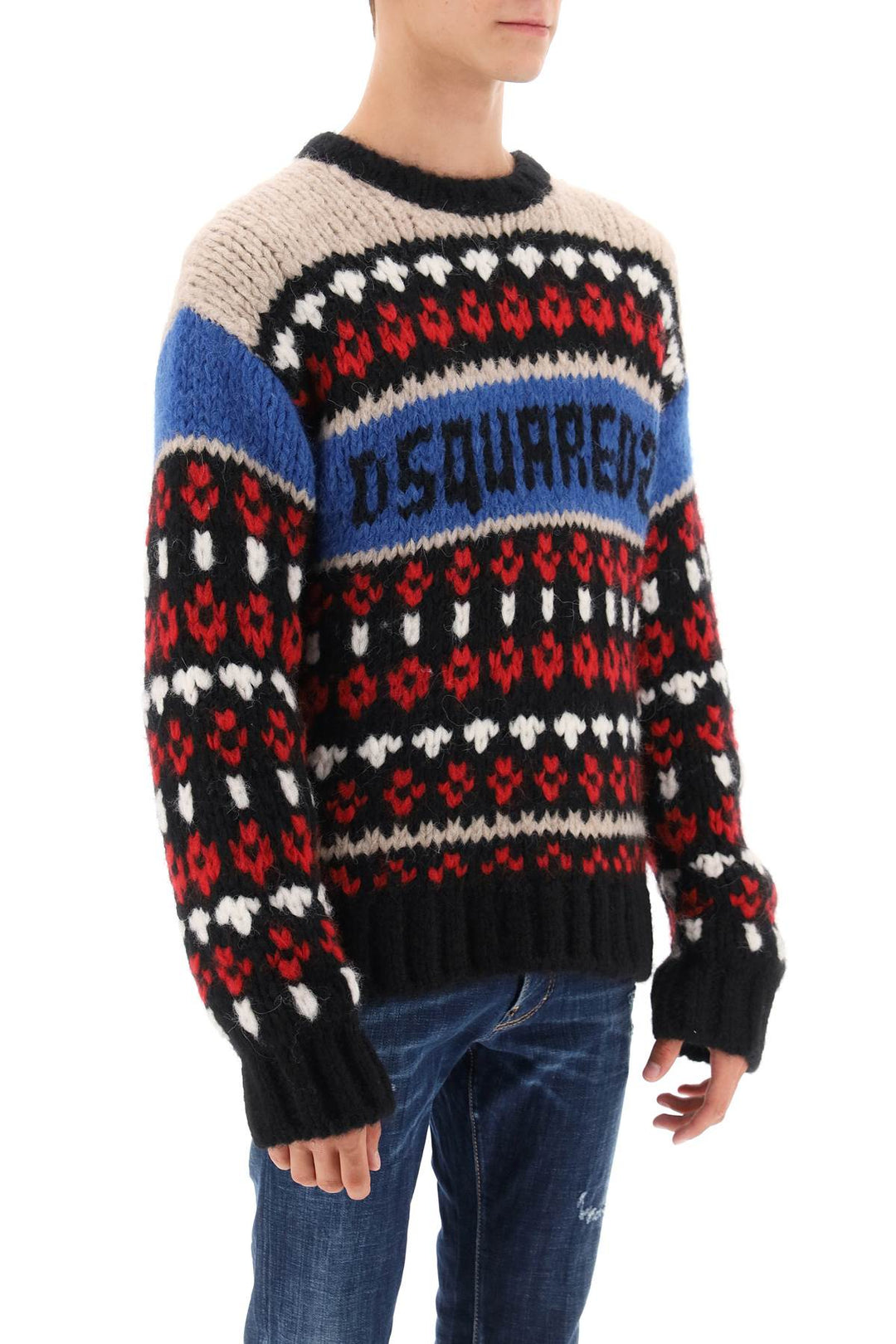 Alpaca Jacquard Sweater - Dsquared2 - Men