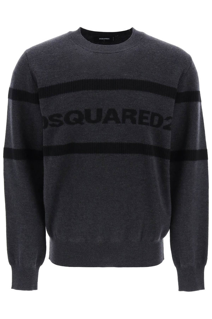 Jacquard Logo Lettering Sweater - Dsquared2 - Men