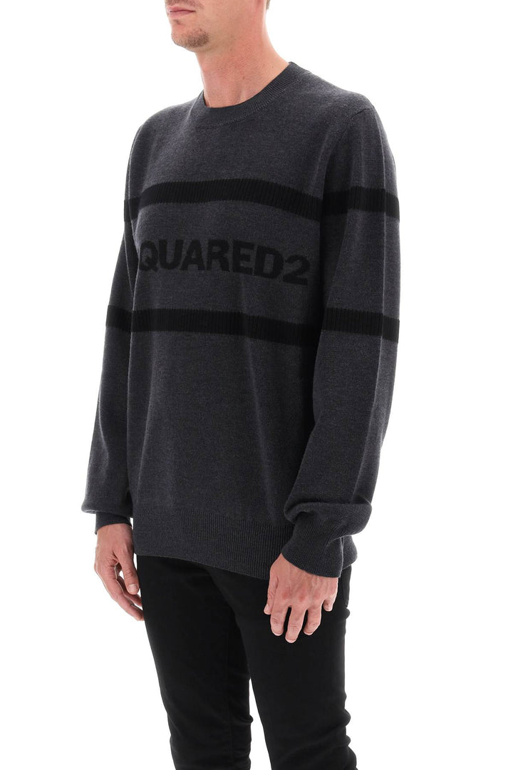 Jacquard Logo Lettering Sweater - Dsquared2 - Men