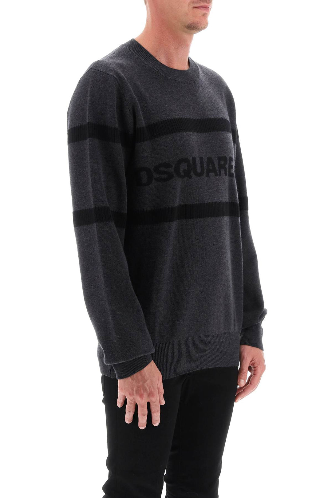 Jacquard Logo Lettering Sweater - Dsquared2 - Men