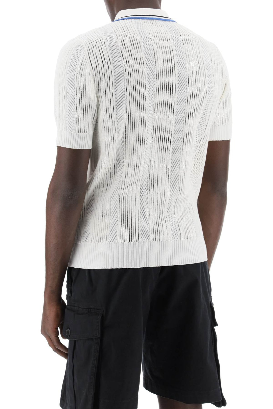 Polo In Maglia Traforata - Dsquared2 - Men