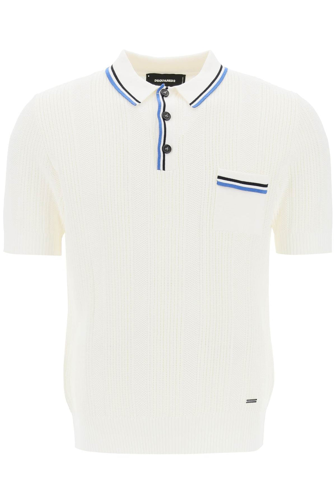 Polo In Maglia Traforata - Dsquared2 - Men