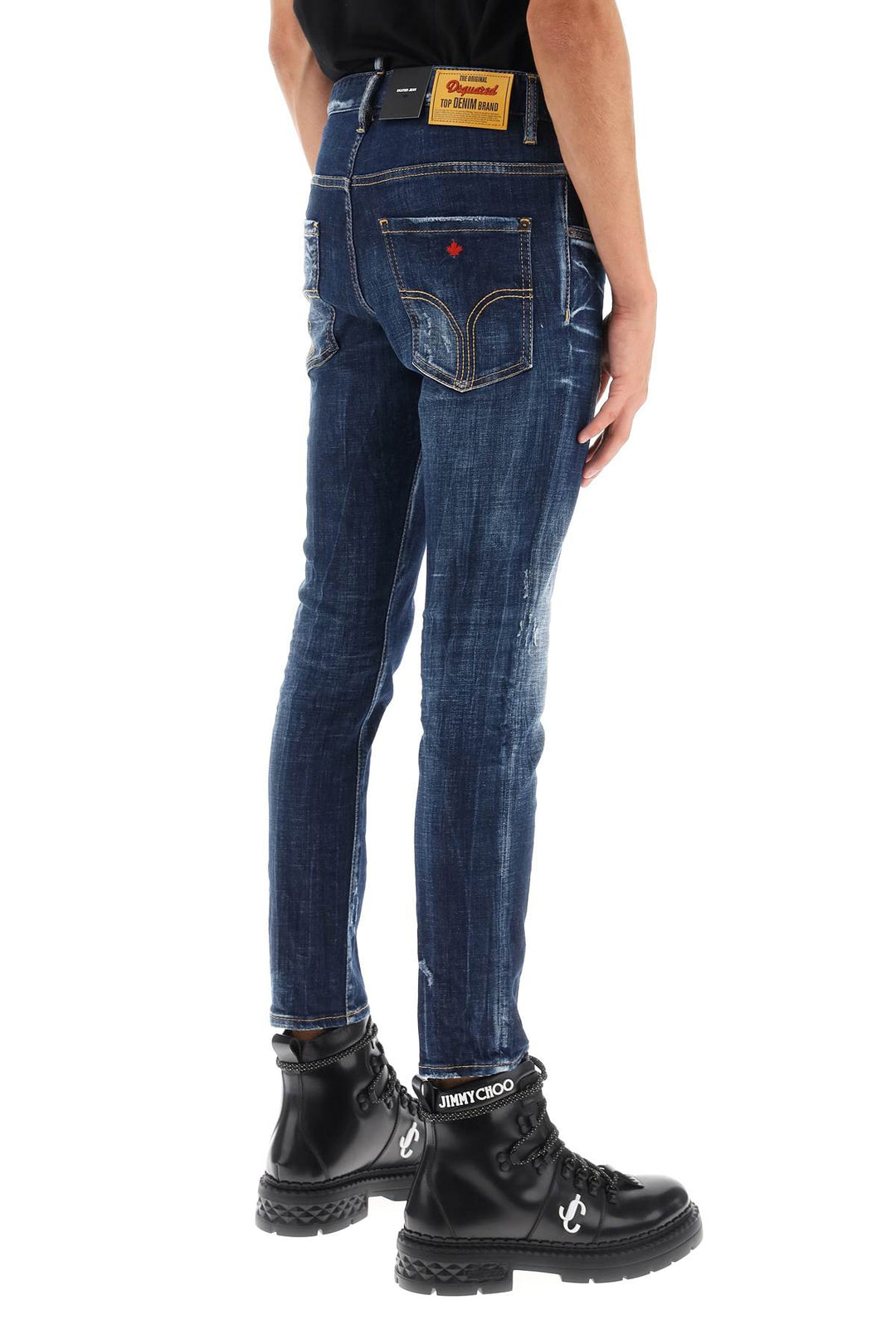 Dark Easy Wash Skater Jeans - Dsquared2 - Men