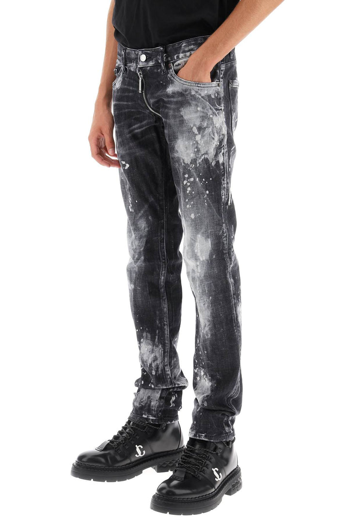 Black Bleached Wash Anniversary Super Low Waist Jeans - Dsquared2 - Men