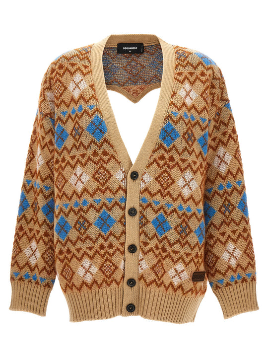 Heart Vintage Shetland Sweaters And Cardigans Multicolor