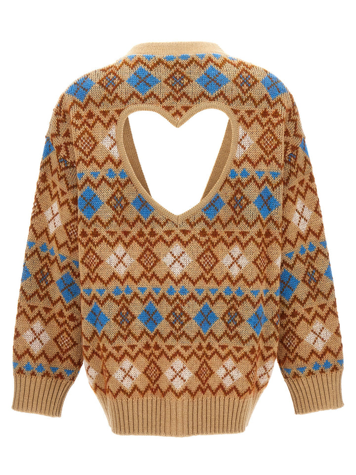 Heart Vintage Shetland Sweater, Cardigans Multicolor