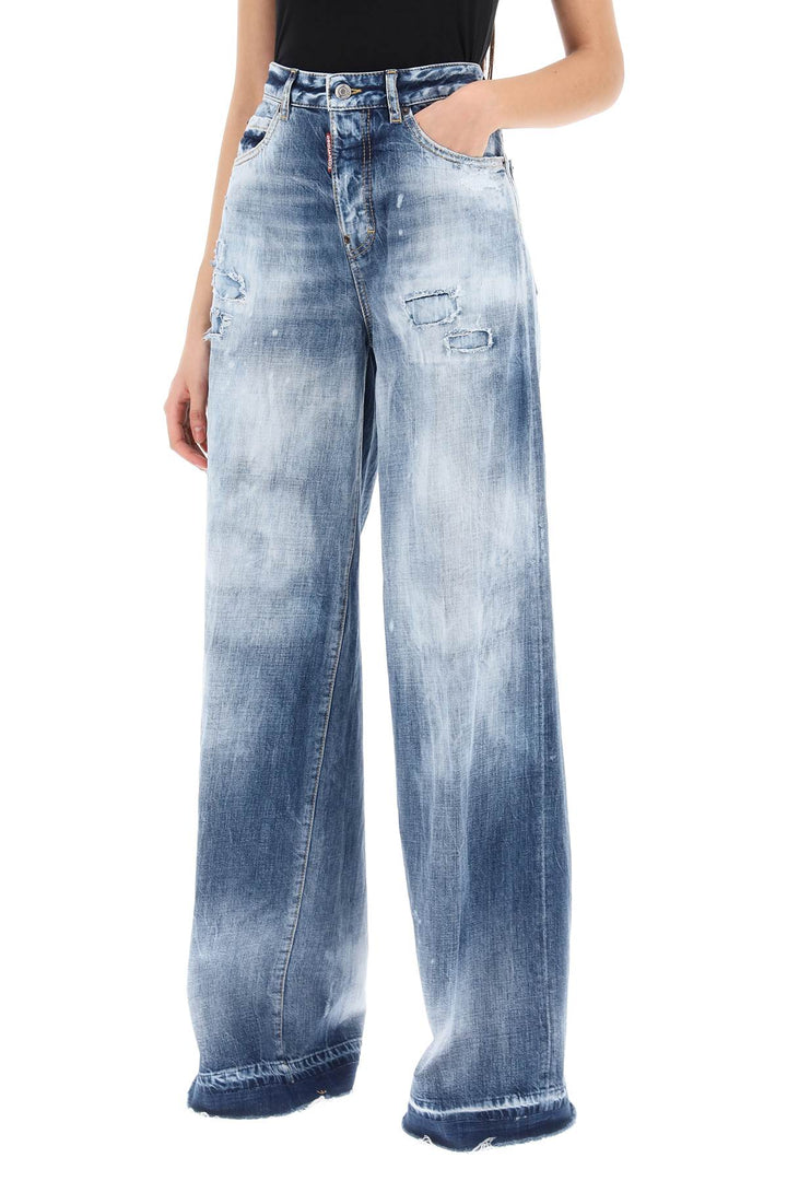 Traveller Jeans In Light Everglades Wash - Dsquared2 - Women