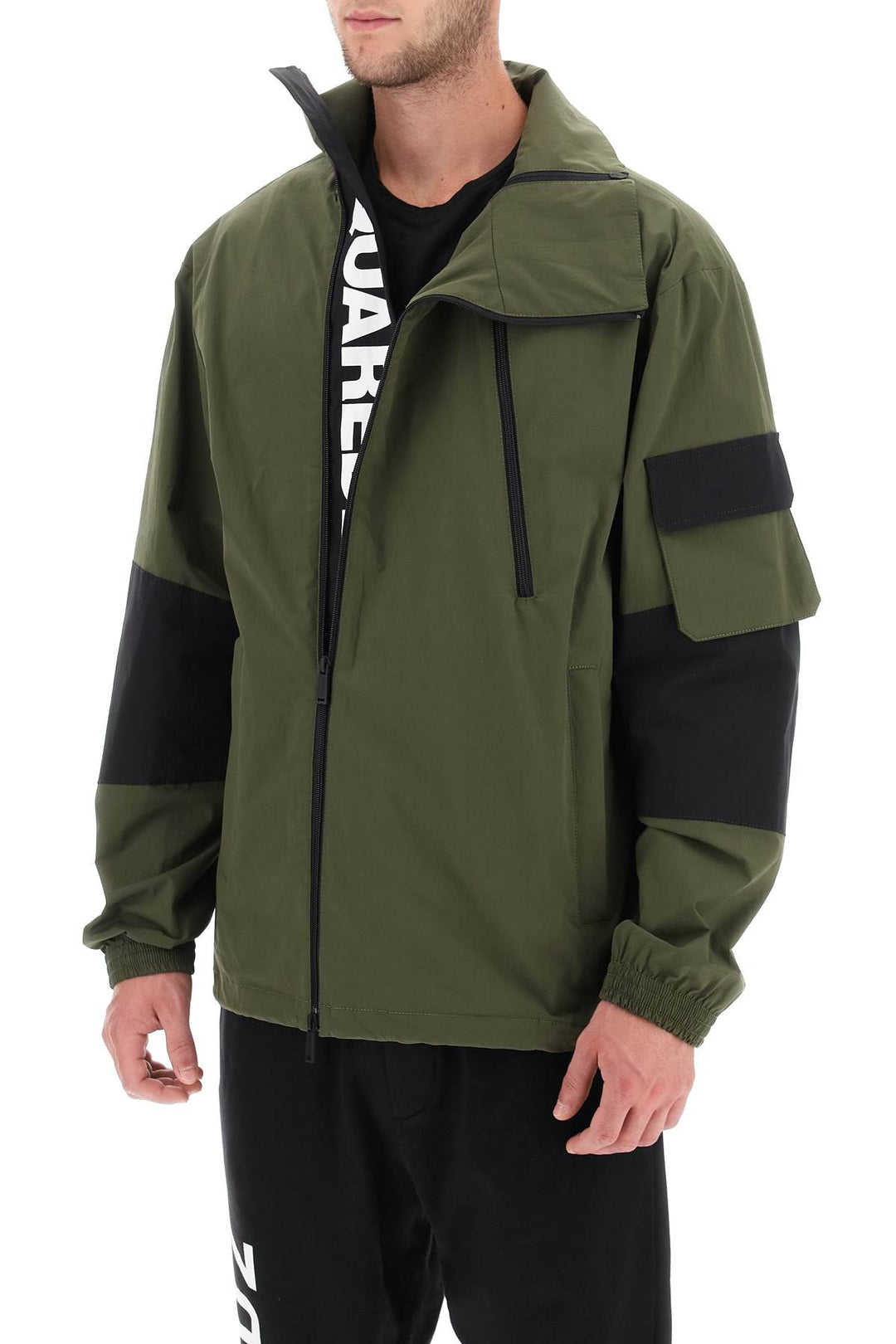 Technical Blouson Jacket In Stretch Cotton - Dsquared2 - Men