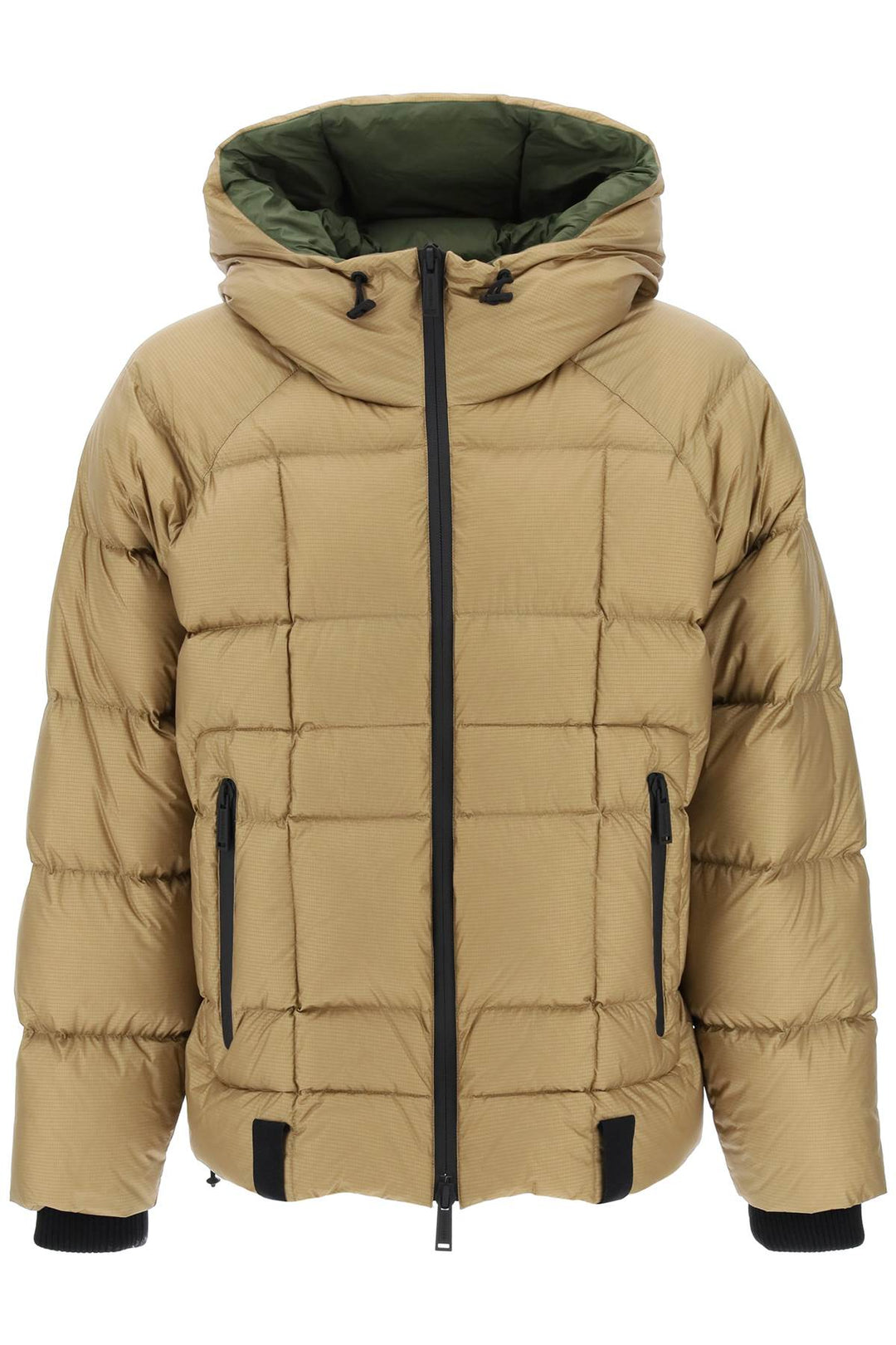 Logo Print Hooded Down Jacket - Dsquared2 - Men