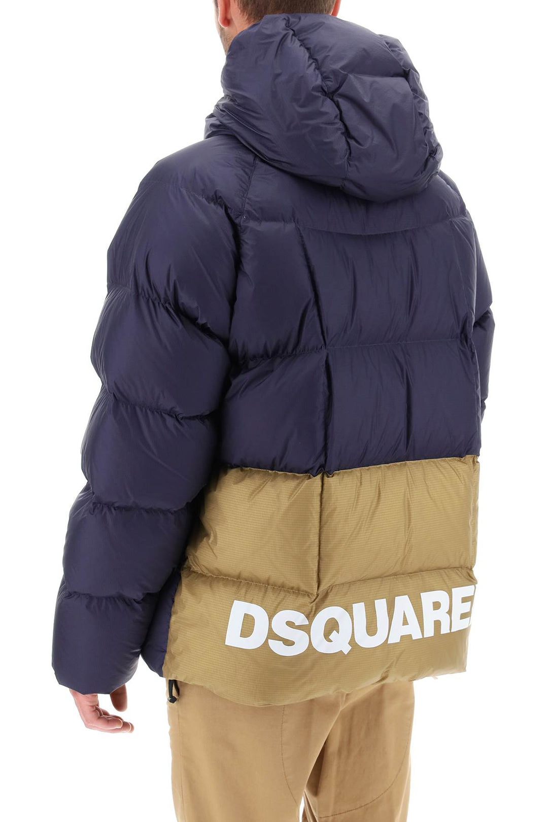 Logo Print Hooded Down Jacket - Dsquared2 - Men