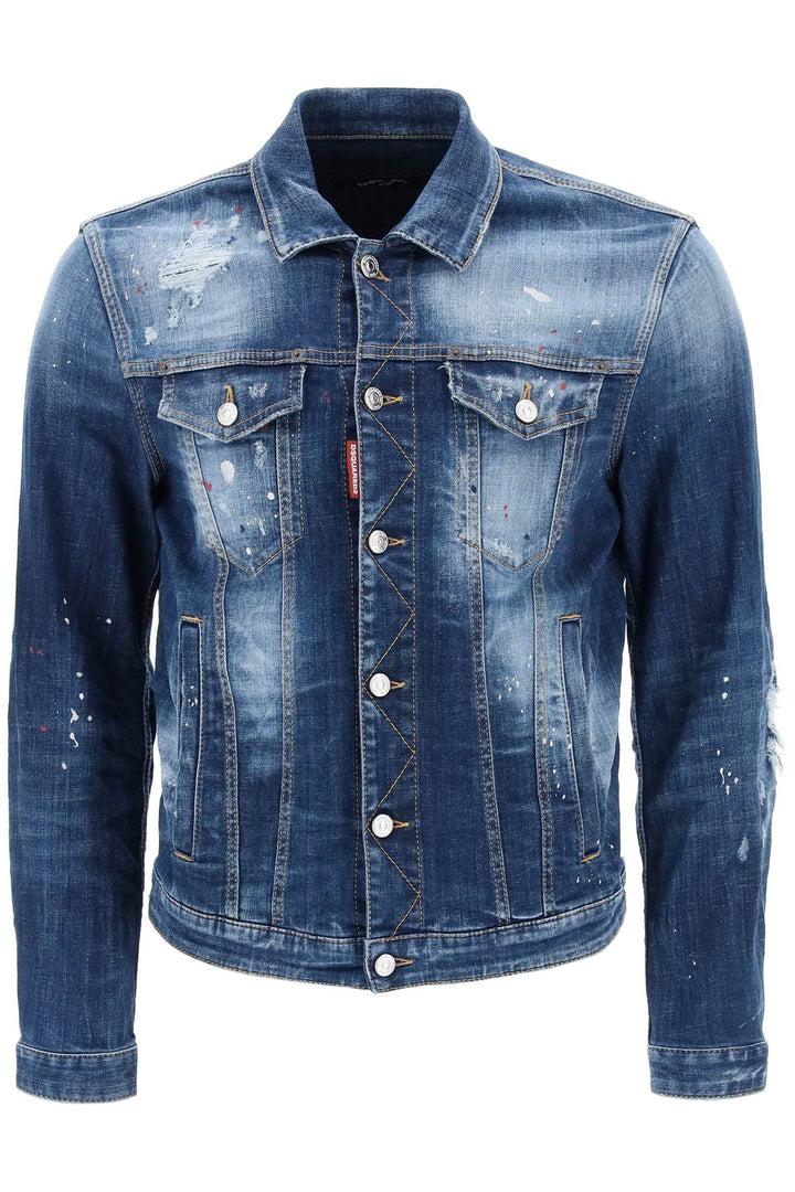 Distressed Denim Dan Jacket - Dsquared2 - Men