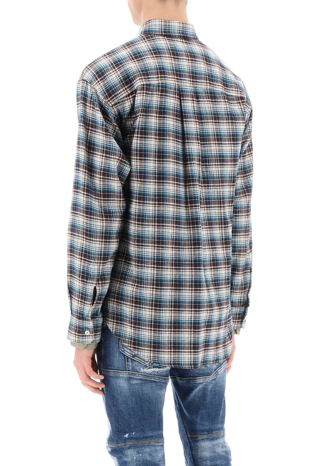 Check Shirt With Layered Sleeves - Dsquared2 - Men