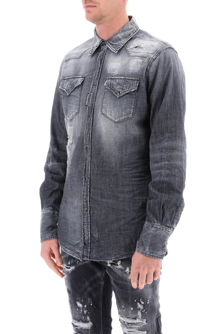 Denim Western Shirt - Dsquared2 - Men