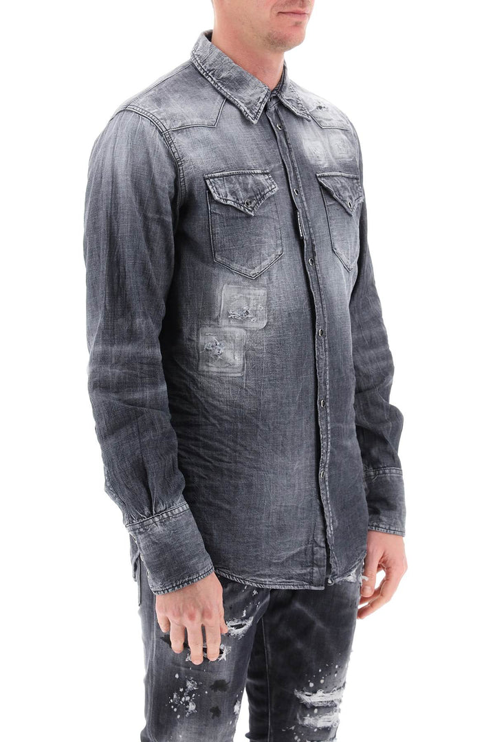 Denim Western Shirt - Dsquared2 - Men