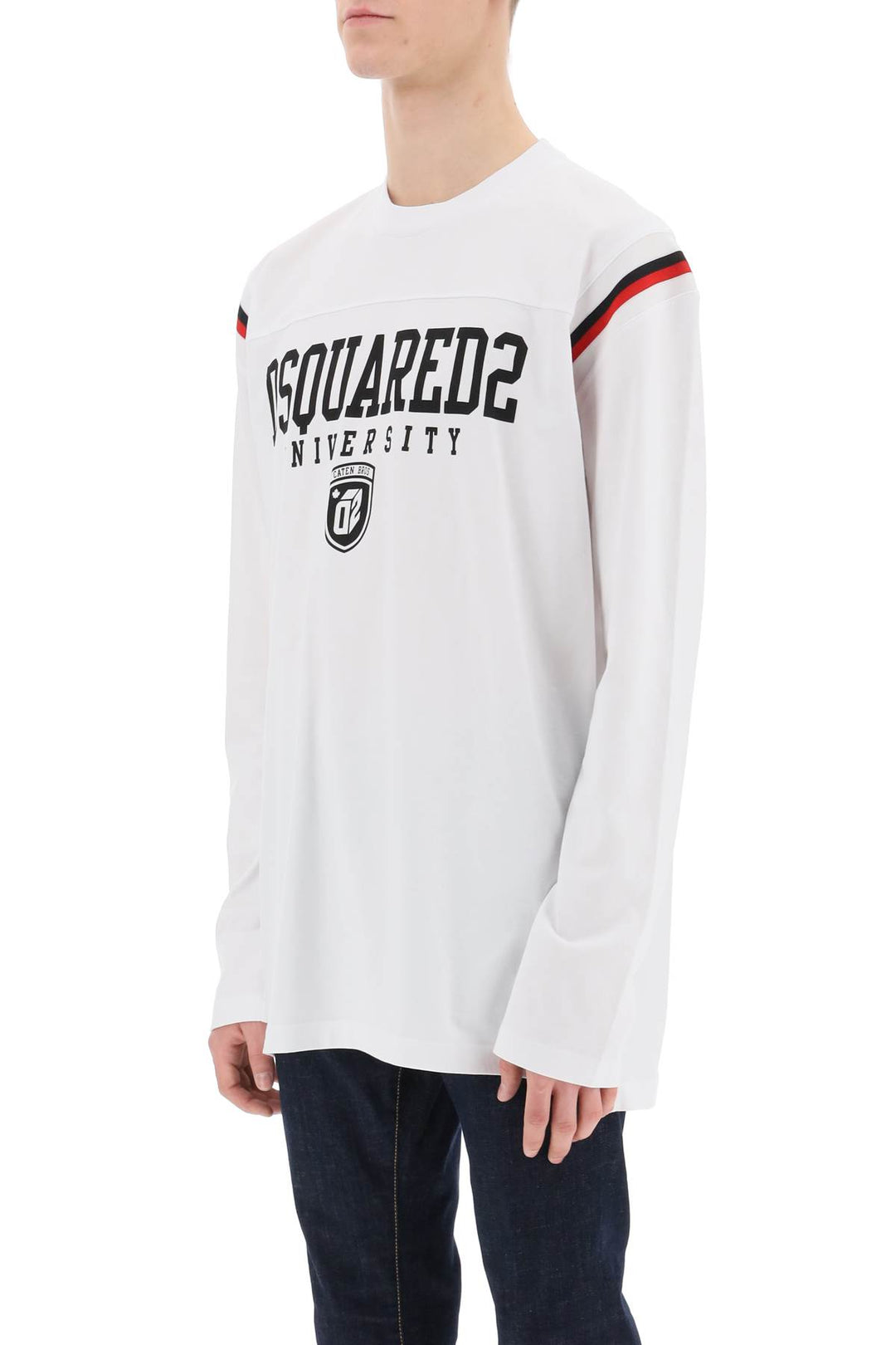 Long Sleeved Varsity T Shirt - Dsquared2 - Men