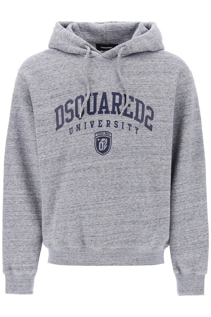 Logo Print Melange Hoodie - Dsquared2 - Men