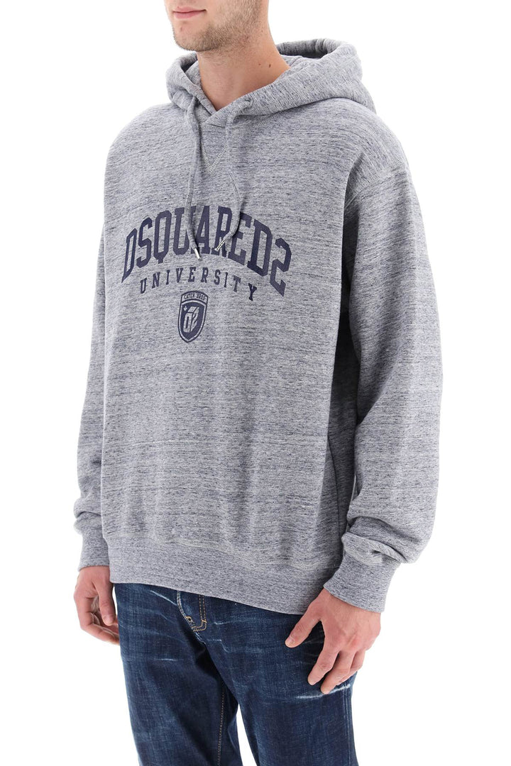 Logo Print Melange Hoodie - Dsquared2 - Men