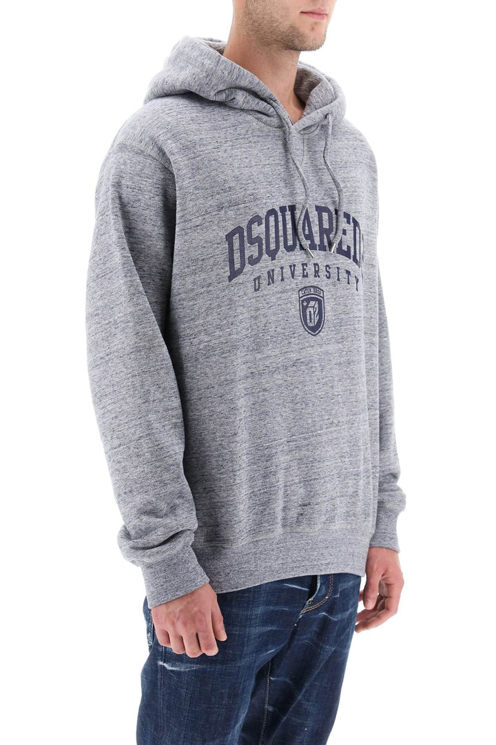 Logo Print Melange Hoodie - Dsquared2 - Men