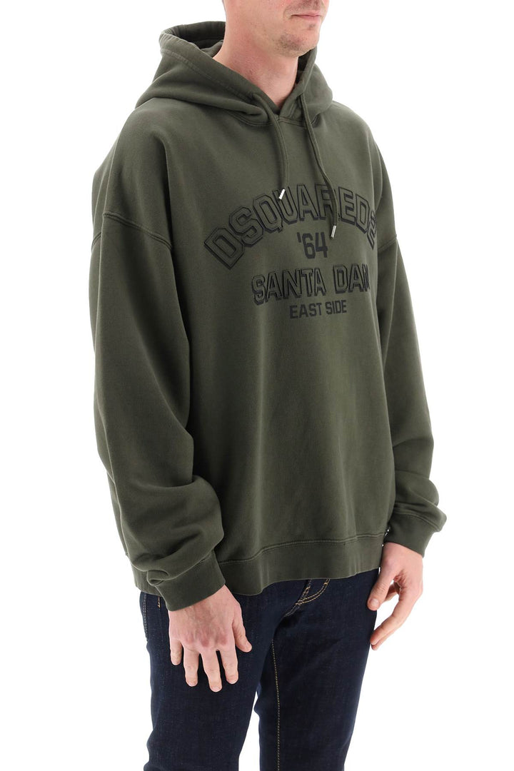 Hoodie With Logo Print - Dsquared2 - Men