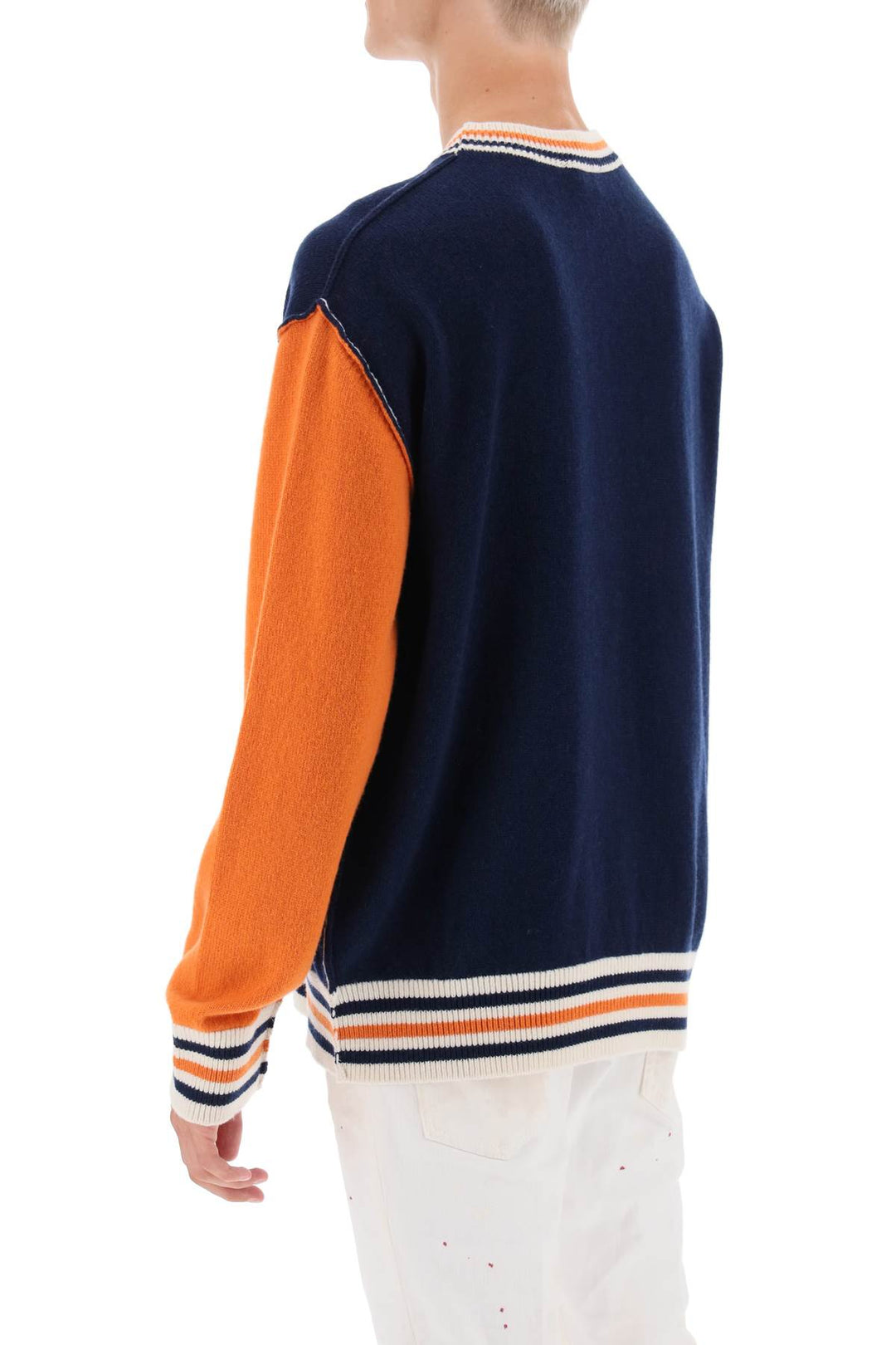 College Sweater In Jacquard Wool - Dsquared2 - Men