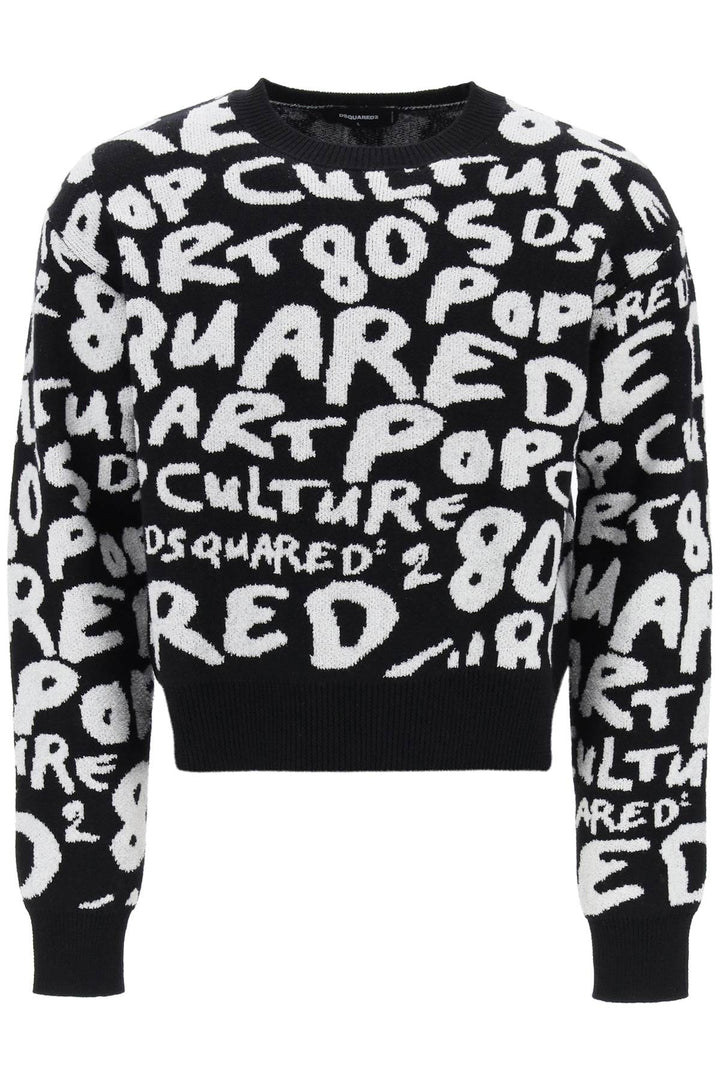 Allover Lettering Sweater - Dsquared2 - Men